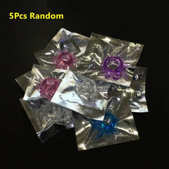 10/5Pcs Silicone Penis Ring Set – Ejaculation Delay & Enlargement for Men - Passion Pulse Adult