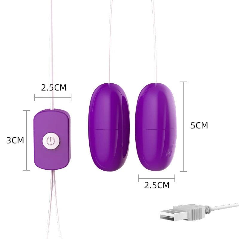 Jump Egg Pleasure Set – Licking Tongue Vibrator + USB Vibrating Egg - Passion Pulse Adult