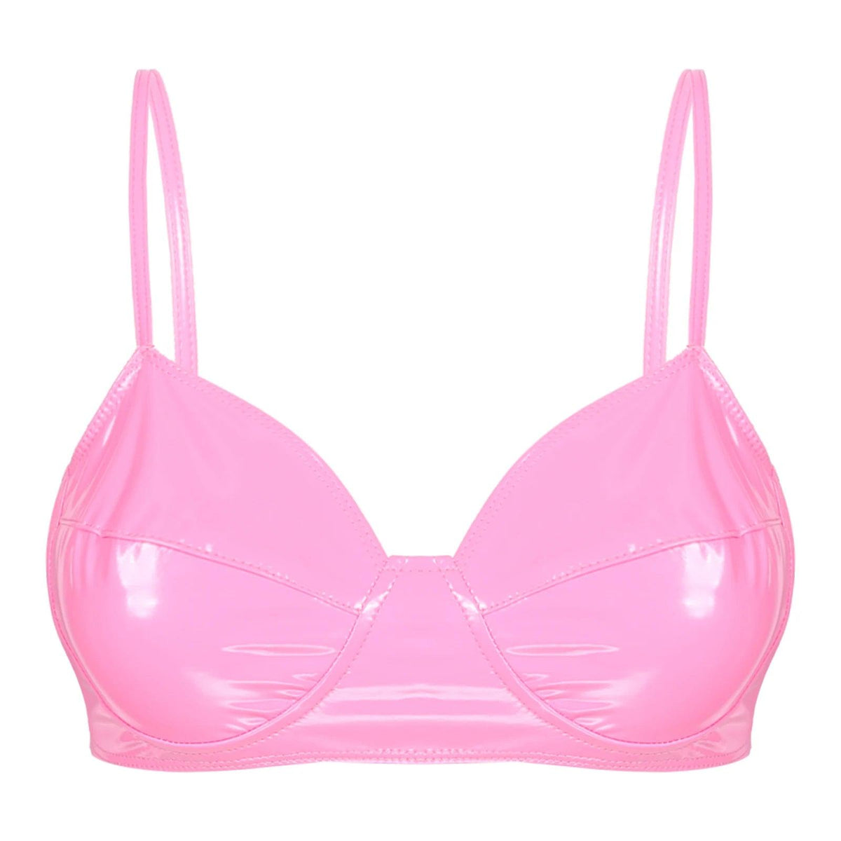 Wet Look Patent Leather Bralette | Sexy Clubwear - Passion Pulse Adult