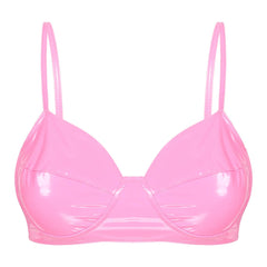Wet Look Patent Leather Bralette | Sexy Clubwear - Passion Pulse Adult