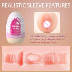 Mini Portable Masturbation Egg – Soft Beginner Penis Massager for Men - Passion Pulse Adult
