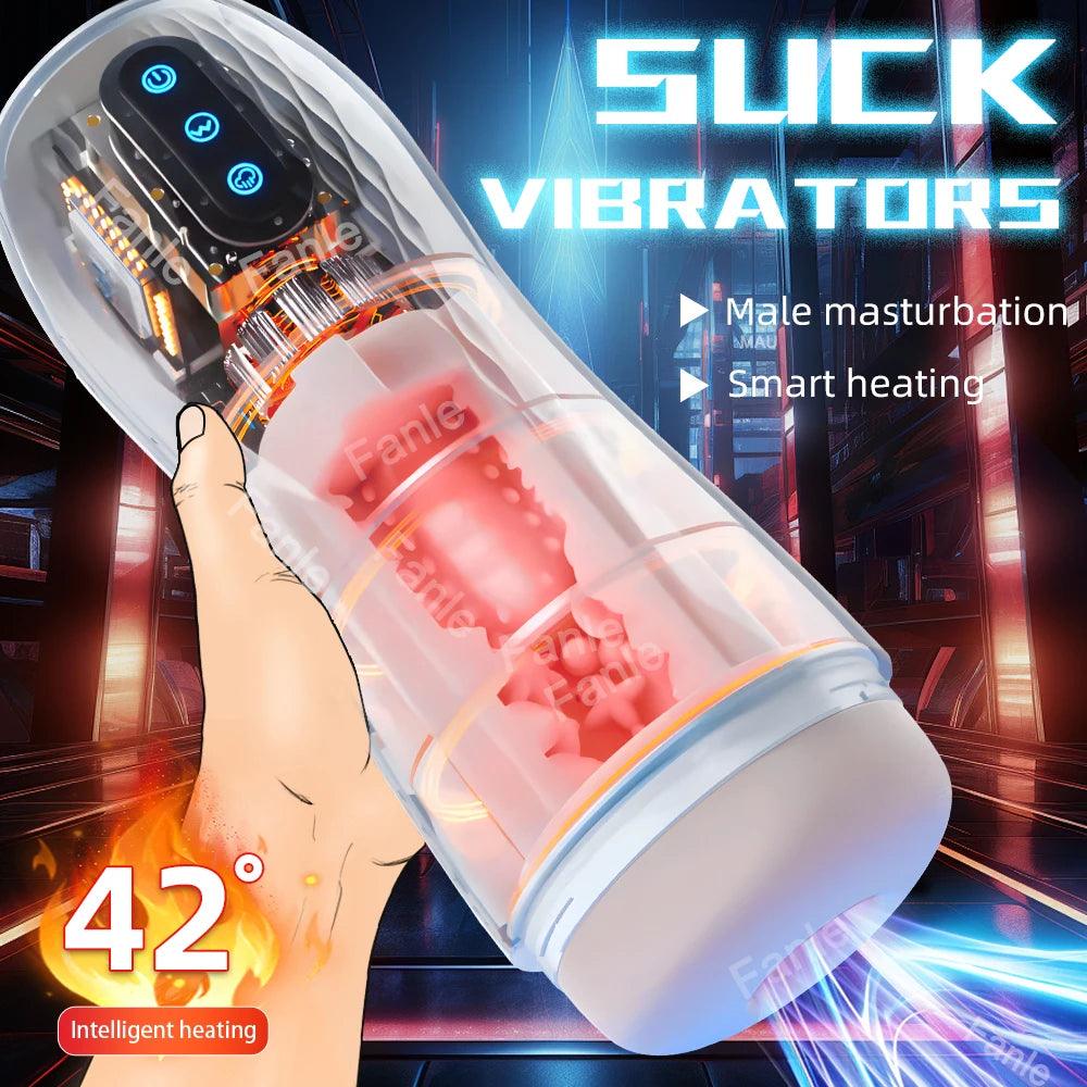 Automatic Sucking Male Masturbator – Heated Vibration Blowjob Machine for Men - Passion Pulse Adult