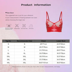 Wet Look Mesh Balconette Bra | Sexy Lingerie - Passion Pulse Adult