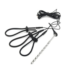 Electric Shock Penis Plug and Cock Ring Stimulator | Estim Electrostimulation Anal Plug BDSM Electrosex Toy for Couples 18+ - Passion Pulse Adult
