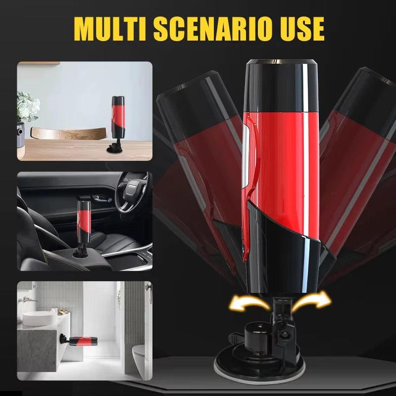 Hannibal Automatic Male Masturbator II - 7-Hands-Free Automatic Thrusting & Rotating Male Masturbator – Visual Piston Cup with Realistic Vagina Design - Passion Pulse Adult