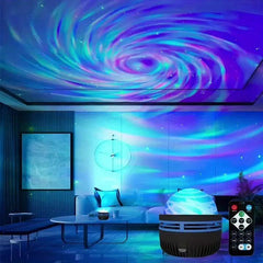 LED Galaxy Projector Night Light with Remote – USB Rechargeable Starry Sky Lamp, 7 Modes for Kids and Room Decor - Passion Pulse Adult