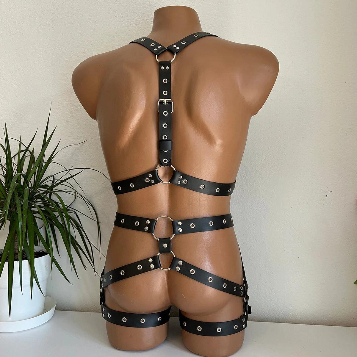 Men's Leather Harness & Full Body Pants – Sexual Bondage Chest Harness & Exotic Accessories - Passion Pulse Adult