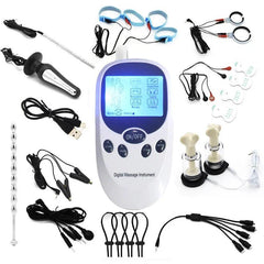 Electric Shock Penis Plug and Cock Ring Stimulator | Estim Electrostimulation Anal Plug BDSM Electrosex Toy for Couples 18+ - Passion Pulse Adult