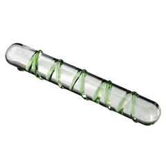 Consolador de cristal en espiral de doble extremo - Masajeador de punto G y clítoris