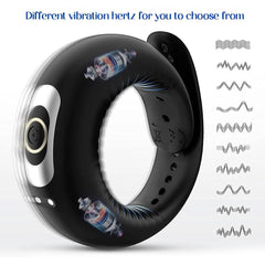 10 Vibration Silicone Vibrating Cock Ring – Remote Control & Waterproof - Passion Pulse Adult
