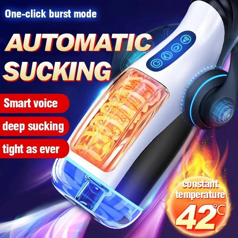 Automatic Blowjob Masturbator for Men – Sucking & Heated Vaginal Mouth - Passion Pulse Adult