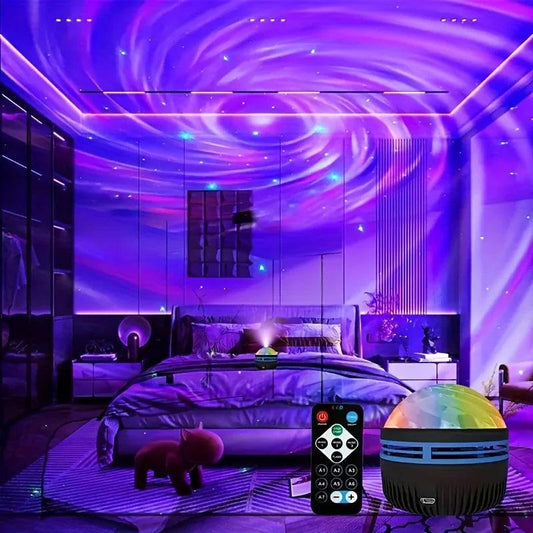 LED Galaxy Projector Night Light with Remote – USB Rechargeable Starry Sky Lamp, 7 Modes for Kids and Room Decor - Passion Pulse Adult