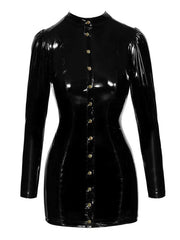 Wet Look PVC Leather Mini Dress | Sexy Fit - Passion Pulse Adult