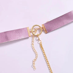 Heart Tassel Leather Nipple Covers with Chain & Choker - Passion Pulse Adult