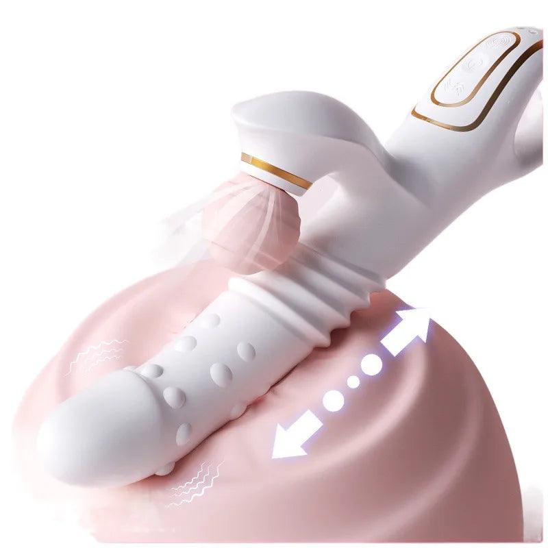 Fully Automatic Sucking & Telescopic Vibrator – Remote-Controlled, Heated Bead Swing Massager for Women - Passion Pulse Adult
