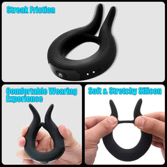 Silicone Penis Ring Vibrator – 10 Modes for Clitoral & Testicle Stimulation - Passion Pulse Adult