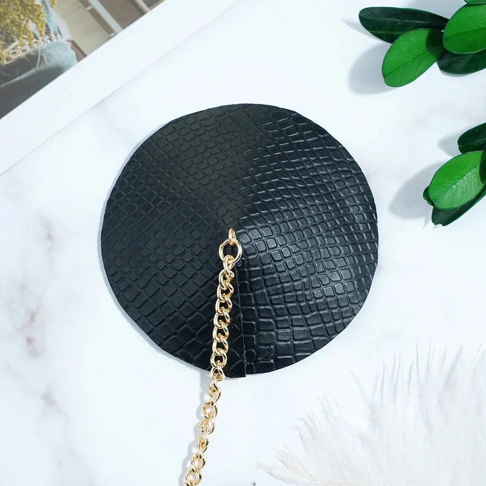 Sexy Nipple Cover Pasties & Metal Chain Choker – Nipple Chain Necklace for Cosplay - Passion Pulse Adult