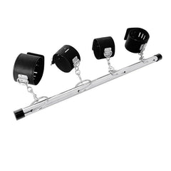 Adjustable BDSM Spreader Bar with Handcuffs and Leg Cuffs – Restraint Kit for Couples Roleplay and Fetish Play - Passion Pulse Adult