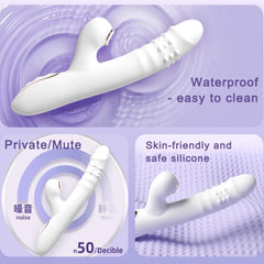 Multifunctional Suction & Licking Dildo – Thrusting Vibration Anal & Vaginal Stimulator - Passion Pulse Adult