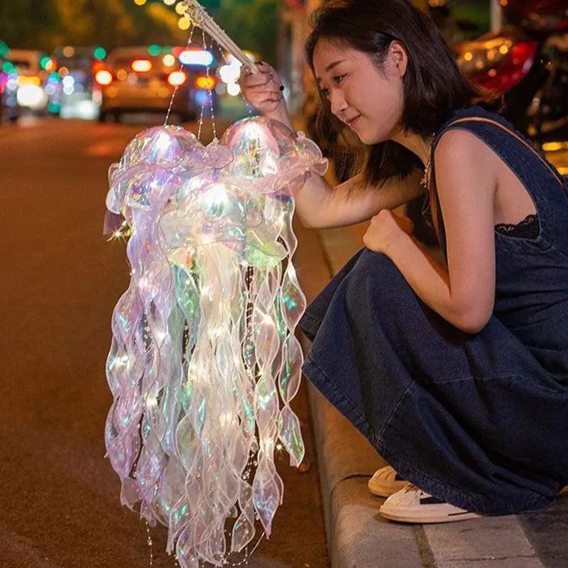 Jellyfish Night Light Lamp – Portable Flower Lamp for Home & Bedroom Decor - Passion Pulse Adult
