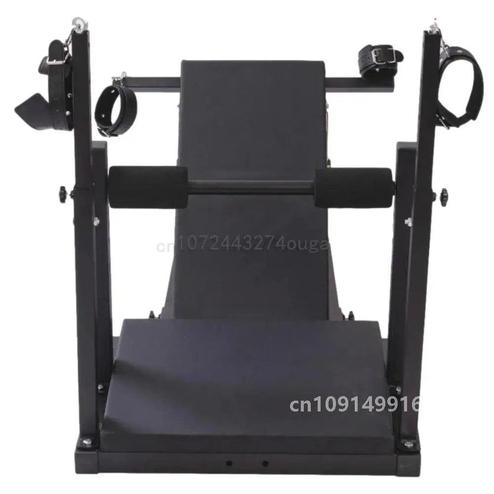 BDSM Adjustable Split-Leg Chair with Restraints – Carbon Steel Bondage Furniture for Couples Roleplay and Fetish Play - Passion Pulse Adult