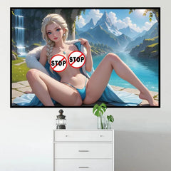 High-Definition Canvas Poster – Sexy Cartoon Decorative Wall Art for Living Room or Home Decor (Unframed) - Passion Pulse Adult