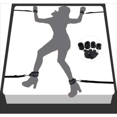 Adjustable Bed Restraint Bondage Kit with Handcuffs and Ankle Cuffs – BDSM Accessories for Couples - Passion Pulse Adult