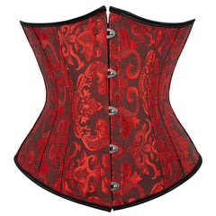 Pink Underbust Corset Top – Plus Size Waist Cincher Gothic Corselet in Black, White, Red, Blue, Rose - Passion Pulse Adult