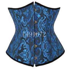 Pink Underbust Corset Top – Plus Size Waist Cincher Gothic Corselet in Black, White, Red, Blue, Rose - Passion Pulse Adult