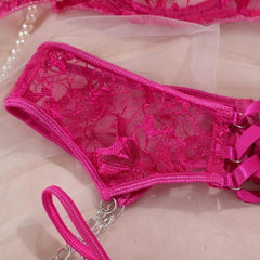 Sexy Lace 4-Piece Lingerie Set | Luxury Fit - Passion Pulse Adult
