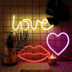 Heart-Shaped LED Neon Light – Wall Mounted Night Light for Valentine's Day & Home Decor - Passion Pulse Adult