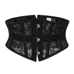 BurVogue 14 Steel Boned Satin Underbust Waist Training Corset – Lace-Up Bustier - Passion Pulse Adult