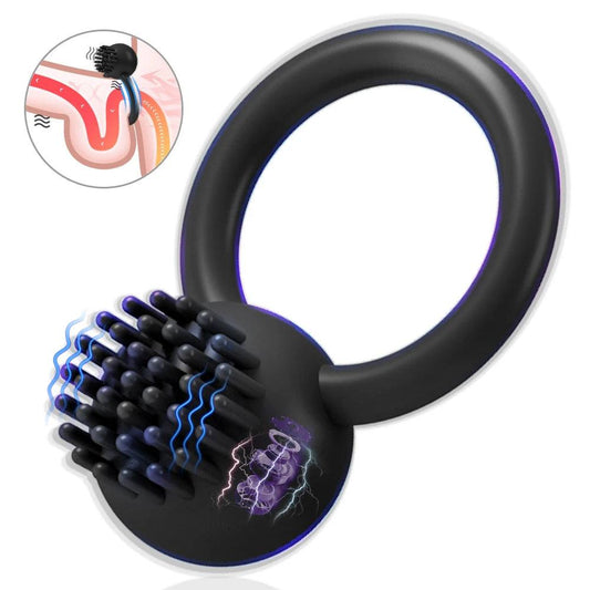 USB Rechargeable Silicone Vibrating Penis Ring – 10 Modes for Couples - Passion Pulse Adult