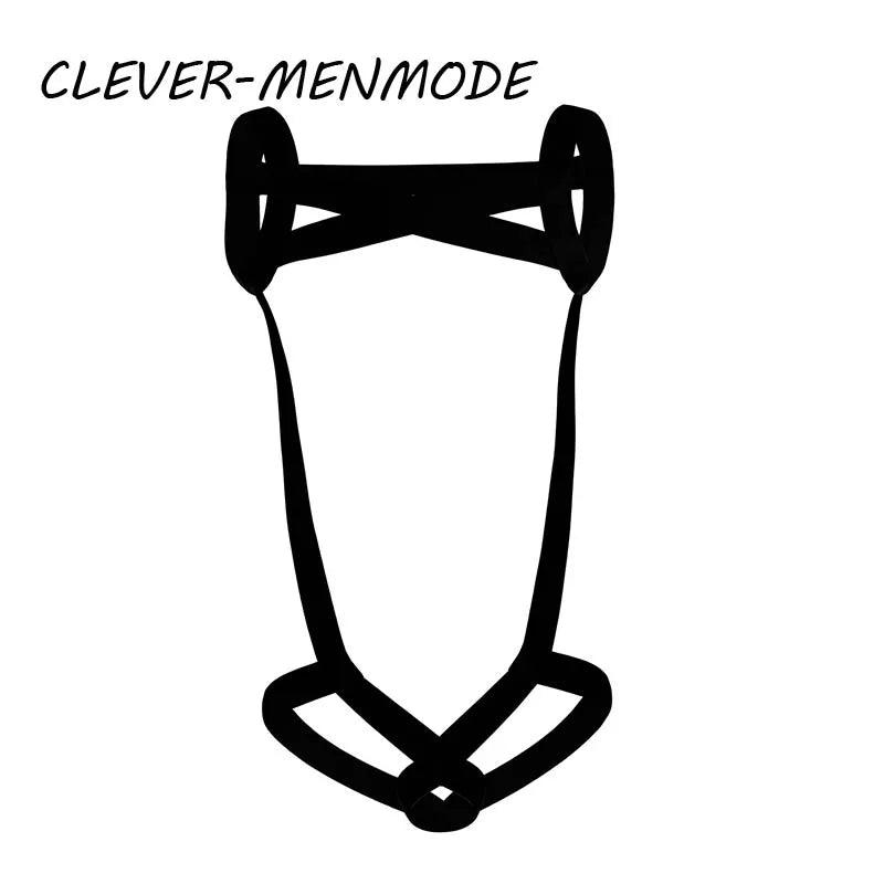Men's Sexy Adult Penis Hole One-Piece Harness – BDSM Restraint & Dick Ring Underwear - Passion Pulse Adult