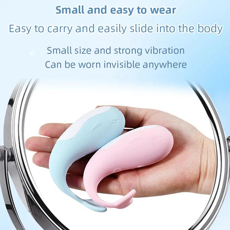 Little Whale Remote-Controlled Vibrating Egg – 10 Modes, Wearable G-Spot & Clitoral Stimulator - Passion Pulse Adult
