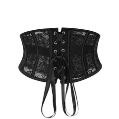 BurVogue 14 Steel Boned Satin Underbust Waist Training Corset – Lace-Up Bustier - Passion Pulse Adult