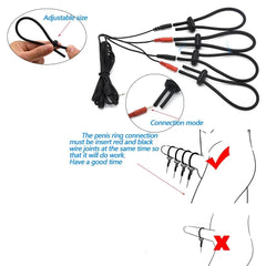 Electric Shock Penis Plug and Cock Ring Stimulator | Estim Electrostimulation Anal Plug BDSM Electrosex Toy for Couples 18+ - Passion Pulse Adult