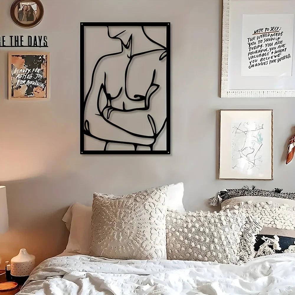 Abstract Line Metal Wall Art – Stylish Home Décor Choice - Passion Pulse Adult