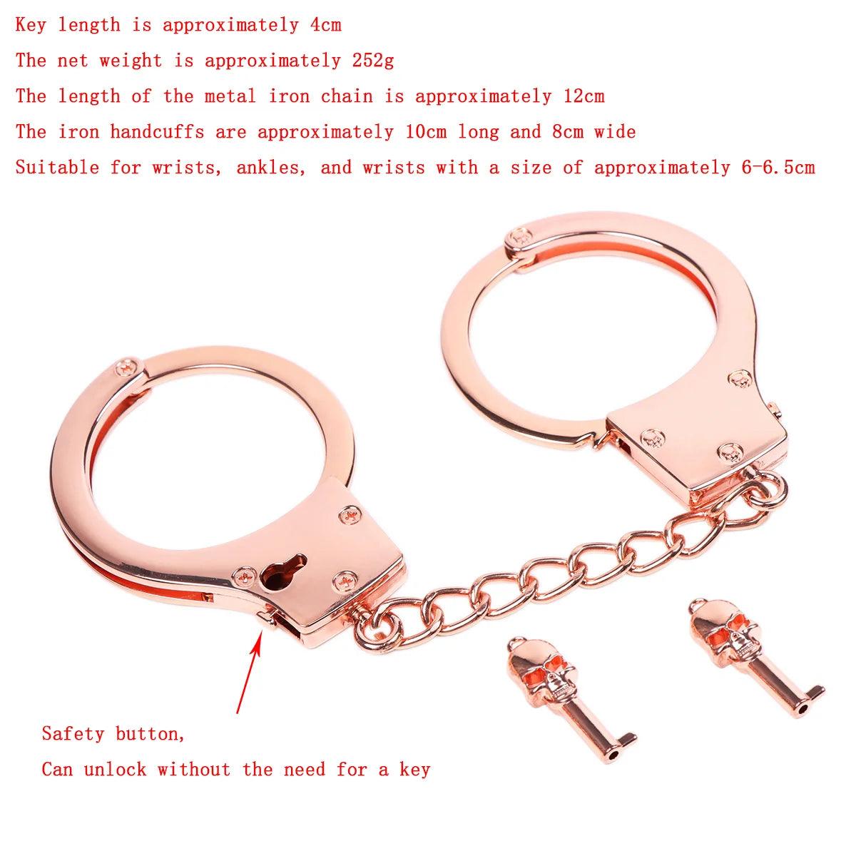 DUTRIEUX Stainless Steel Bondage Set – Handcuffs, Ankle Restraints & Neck Collar for Couples - Passion Pulse Adult