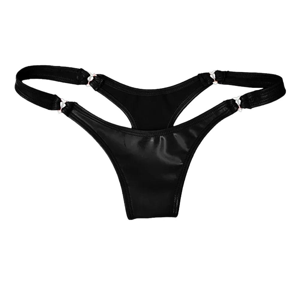 Sexy PVC Leather G-String Thong | Low-Rise - Passion Pulse Adult