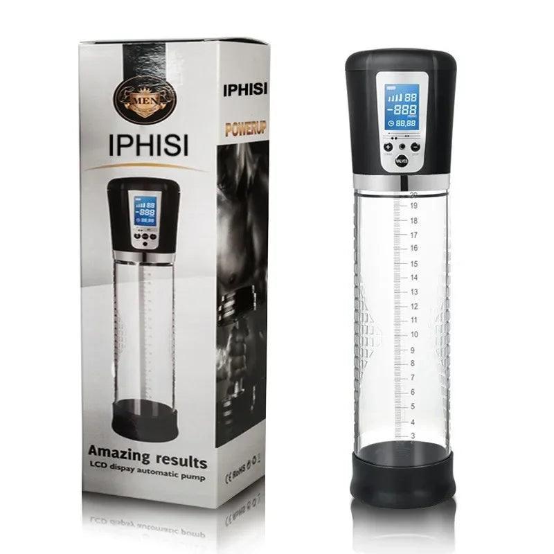 Electric LCD Penis Pump – Vacuum Extender & Erection Trainer for Men - Passion Pulse Adult