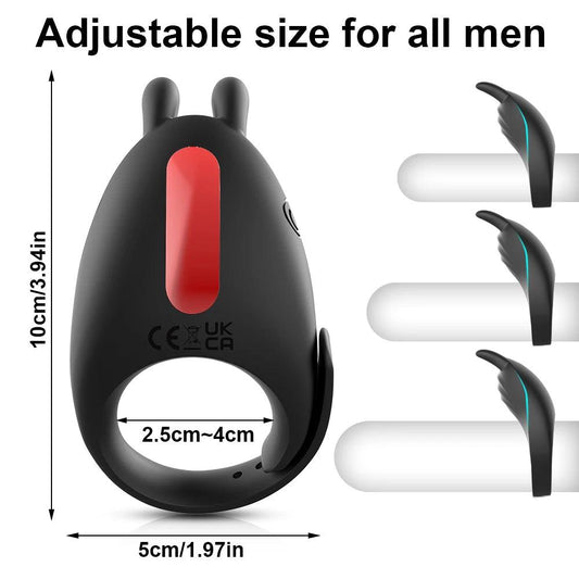 Adjustable Vibrating Cock Ring with Remote Control – Ejaculation Delay & Clitoris Stimulation - Passion Pulse Adult
