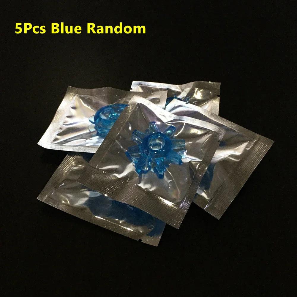10/5Pcs Silicone Penis Ring Set – Ejaculation Delay & Enlargement for Men - Passion Pulse Adult