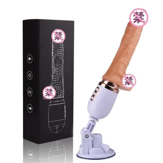 Sex Machine – Telescopic Dildo Vibrator with Automatic Thrusting for G-Spot Stimulation - Passion Pulse Adult