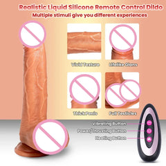 Vibrator Wireless Remote Control Heated Dildo Female Vaginal Masturbator G-spot Anal Massager Sex Toys for Women - Passion Pulse Adult