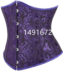 Pink Underbust Corset Top – Plus Size Waist Cincher Gothic Corselet in Black, White, Red, Blue, Rose - Passion Pulse Adult