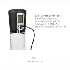 Electric LCD Penis Pump – Vacuum Extender & Erection Trainer for Men - Passion Pulse Adult