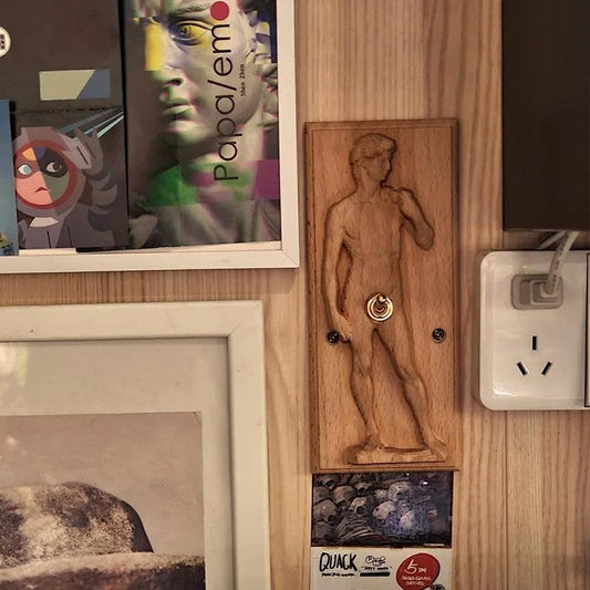 Retro European Style Decorative Switch Panel David Brass Lever Three-dimensional Creative Solid Wood Hotel Club Homestay 86 Type - Passion Pulse Adult