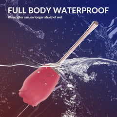 Rose-Shaped Tongue-Licking Vibrator – Multi-Frequency Clitoral & Massage Stimulator - Passion Pulse Adult