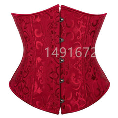 Pink Underbust Corset Top – Plus Size Waist Cincher Gothic Corselet in Black, White, Red, Blue, Rose - Passion Pulse Adult
